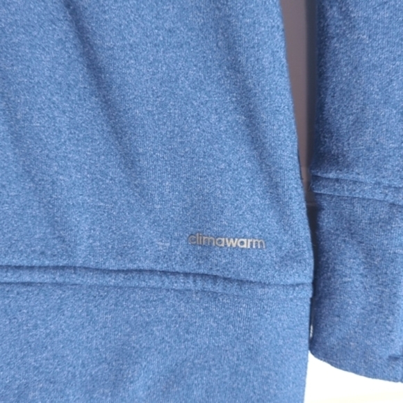 Adidas Climawarm Blue Brushed Hoodie - Picture 3 of 10